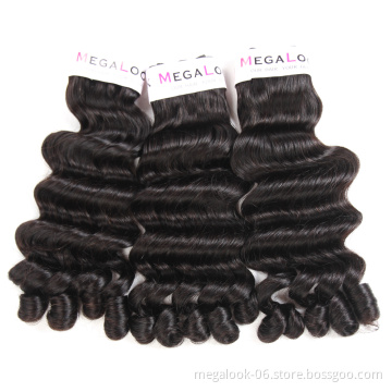 MegaLook Mink Brazilian Human Hair Cuticle Aligned Full and Thick Super Funmi Single Drawn Fancy Curl Hair